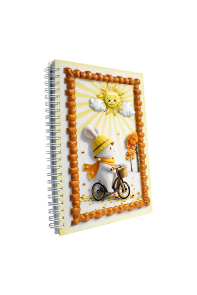 OMATEK SMART TECHNOLOGIES دفتر ملاحظات حلزوني ثلاثي الأبعاد على شكل أرنب على ...