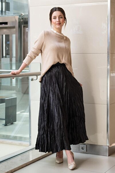 FUAT GÜRSEN Fuat Gürşen Kırıştırma Astarlı Etek