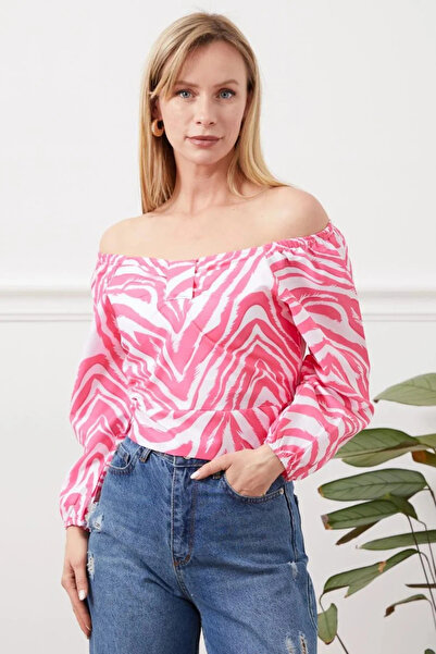 SELİNENS Блуза з коміром-стійкою і деталями на комірі