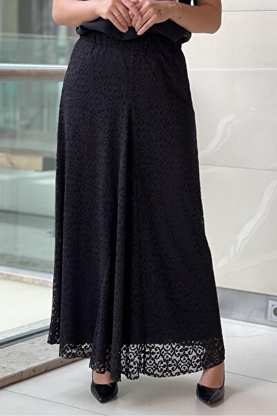 Ceremony Fusta căptușită cu dantelă cu volan