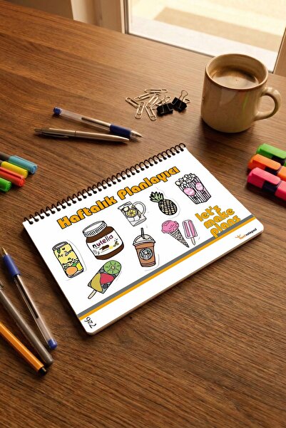 Tieni دفتر ملاحظات مخطط اسبوعي، مخطط اسبوعي، 14×20 سم، A5 50 ورقة Kd726