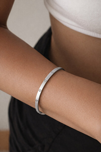 Owentis مشبك فولاذي فضي كلاسيكي صغير الحجم 3 مم - لا يسود -