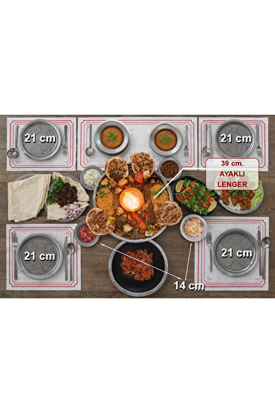 Binbir Trend 14 cm - Otantik Desenli Krom Çelik Meze ve Servis Tabağı