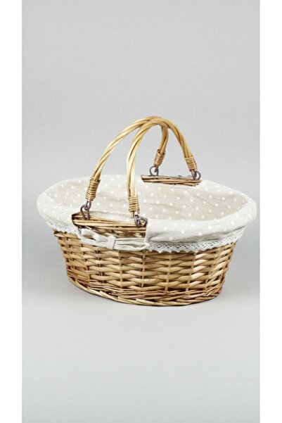 es home collection Çift Kulplu Hasır Sepet