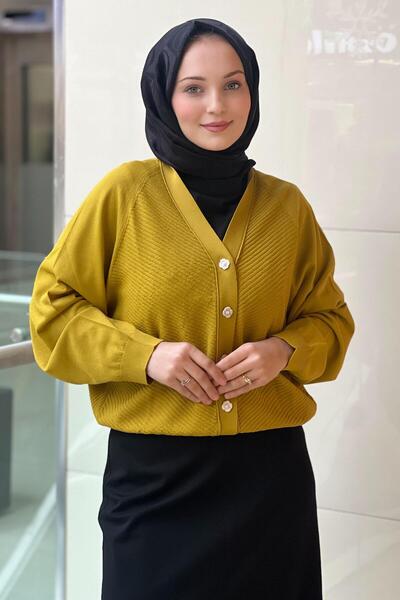 Ghisa Fitil Desenli Reglan Kol Merserize Hırka