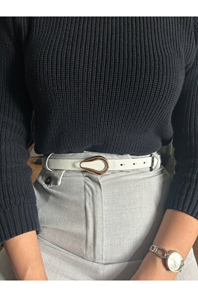 LİA KEMER Kindle Patterned Faux Leather Women's Gold Buckle Jacket Belt Dress...