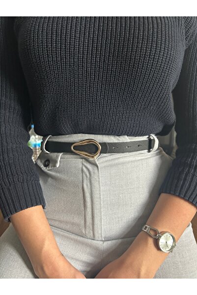 LİA KEMER Kindle Patterned Faux Leather Women's Gold Buckle Jacket Belt Dress...