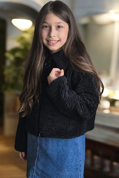 QUB CLUB Fata cu glugă Palton din pluș Palton Mărimea 2 Poate alege mai mare