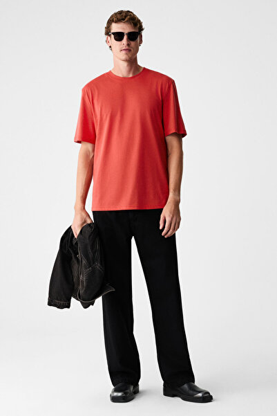 GRIMELANGE تي شيرت MOCASSIN رجالي 100% قطن مطبوع قصة مريحة برقبة دائرية وأكما...