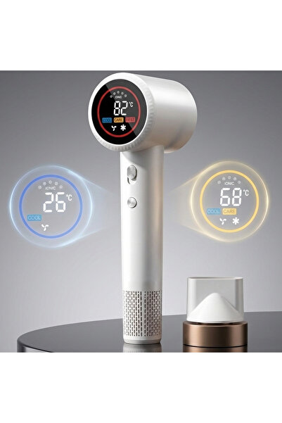 TnsAround Uscător de păr profesional, ecran inteligent, afișaj temperatură