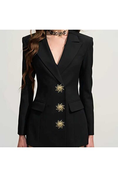 Beyna Special Design Model Solar Buton Metal Placat Aur 4 Cm 1 Pachet 3 Buc