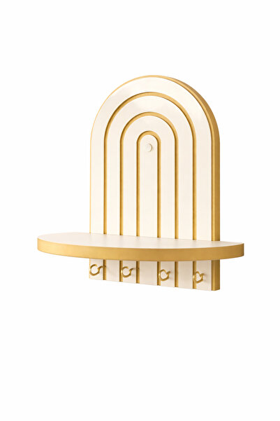 kids town Beyaz Duvar Rafı Anahtarlık (35x20 cm)