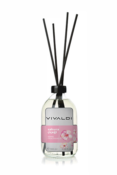 Vivaldi Home Sakura Çiçeği Çubuklu Oda Kokusu 100 ml, Kalıcı ve Doğal Çiçek A...