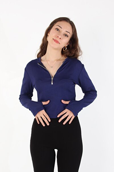 Mckanzie 6492 (N-1783) Zippered Long Sleeve Finger-Through Bodysuit