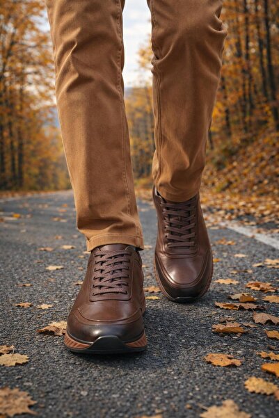 PATRICK CASSA حذاء رياضي للمشي الصيفي الكلاسيكي من الجلد الطبيعي للرجال