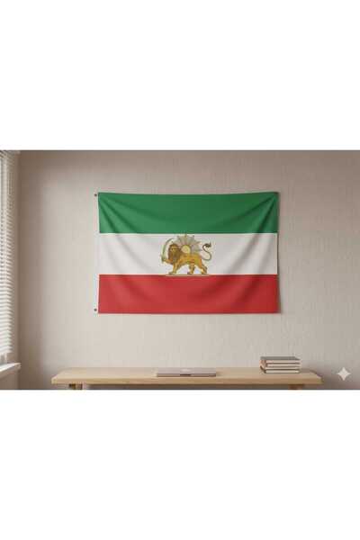 ZC Bayrak Aslan Güneş Iran Milli Gönder Bayrağı Raşel Kumaş Dijital Baskı 150...