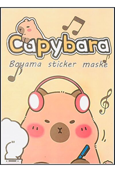 Deniz Oyuncak BOYAMA KİTABI STICKER HEDİYELİ ARKA KAPAK KESİLEREK MASKE YAPIL...