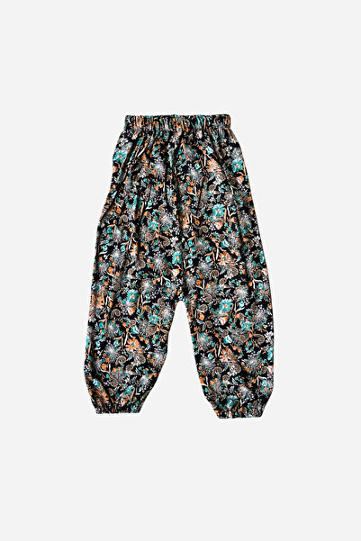 sinankardeşler Kız Çocuk Lastikli Viskon Desenli Şalvar