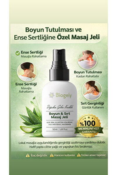 Biogely Boyun Masaj Jeli 50 ml | , Ense Sertliği ve Kas Gerginliği Destekleyi...