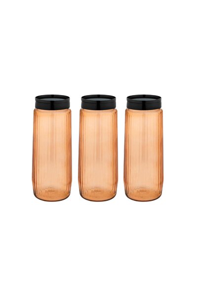 SELKA HOME 3'lü Signature Çizgili Kavanoz