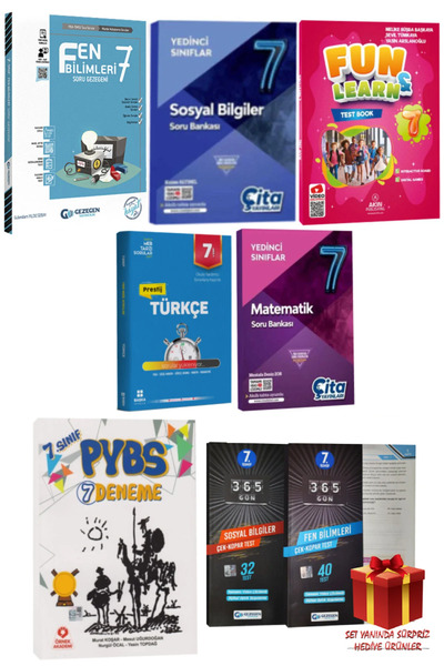 Gezegen Yayıncılık 7. Sınıf Seti: Türkçe+Matematik+Fen Bilimleri+Sosyal Bilim...