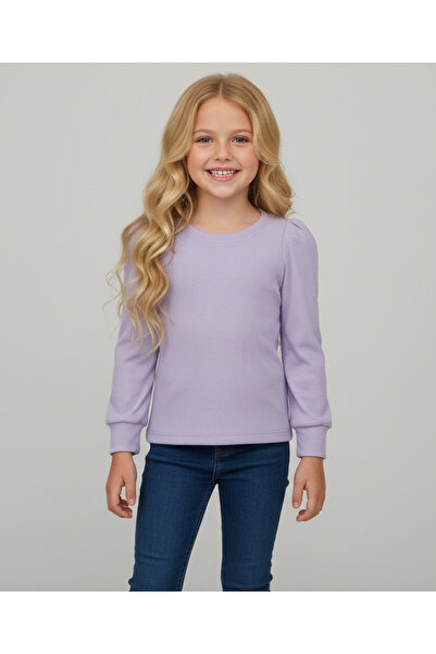 By Piera Εποχιακή Παιδική Μπλούζα με Πλισέ Μανίκια - 100% Βαμβάκι 025390