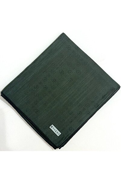 Vakko Μονόγραμμα Βαμβακερό Μεταξωτό Φουλάρι 3000655-Σκούρο Πράσινο