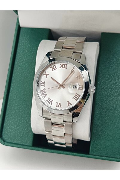 PW POLO WHITE ساعة يد رجالية من الفولاذ مع تقويم