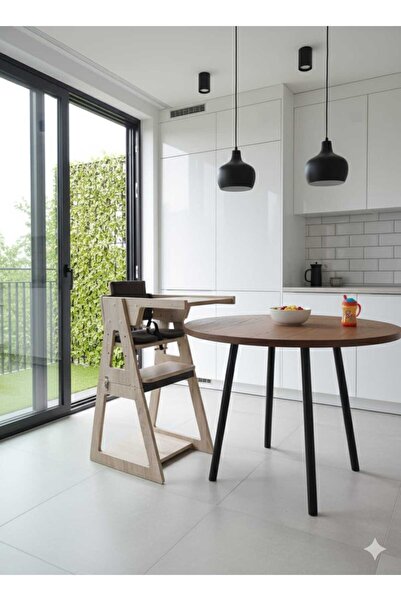 Enna Woden Montessori Mama Sandalyesi Ahşap Mama Sandalyesi Katlanır Mama San...