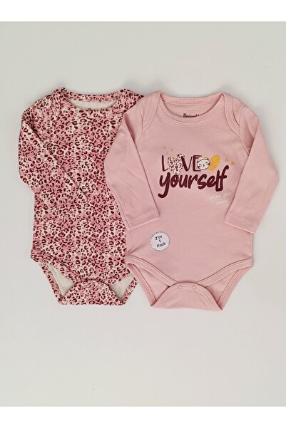 Miniworld 2'Lİ PEMBE RENK LEOPAR KEDİ DESEN KIZ BEBEK ZIBIN