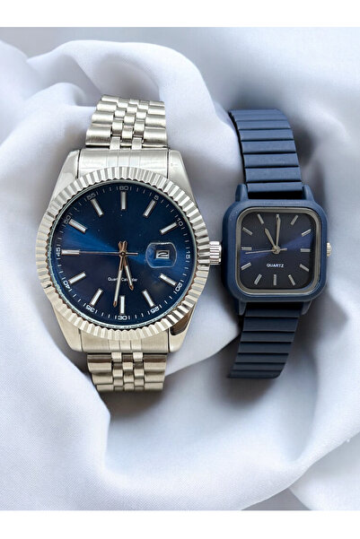 MAC CENTER çift saat kombini -eş saat kombini hediye kutulu erkek ve kadın sa...