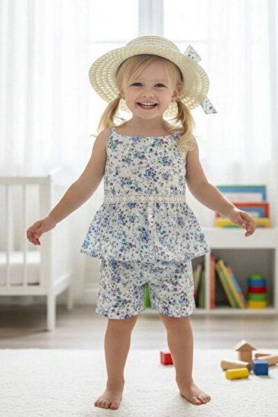 tny kids collection Hat 3-Piece Girl's Bottom-Top Set
