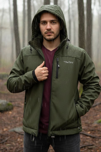 TNY Softshell Kumaş Polar Astarlı Su Iticili Mont