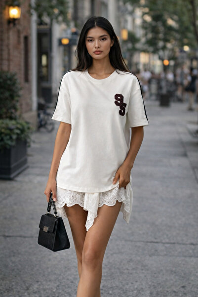 OYERGA MODA Femeie Numărul cu imprimeu bumbac 100% din basic tricou