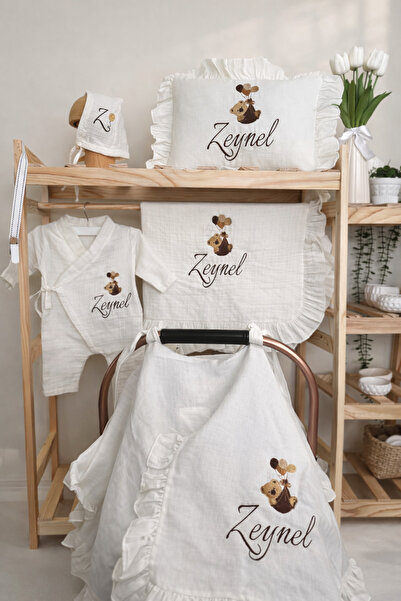 hobittubaby Erkek - kız bebek müslin hastane çıkış seti