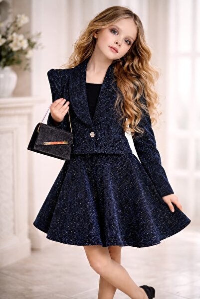 By Feyza Kids Collection Σετ 4 τεμαχίων για κορίτσια: Μπλούζα με ασημί λάμψη,...