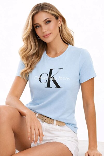 Calvin Klein Monogram dokuma %100 pamuklu baskılı t-shirt