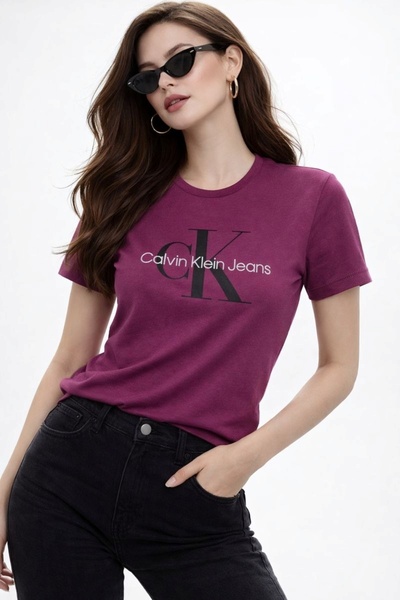 Calvin Klein Monogram dokuma %100 pamuklu baskılı t-shirt
