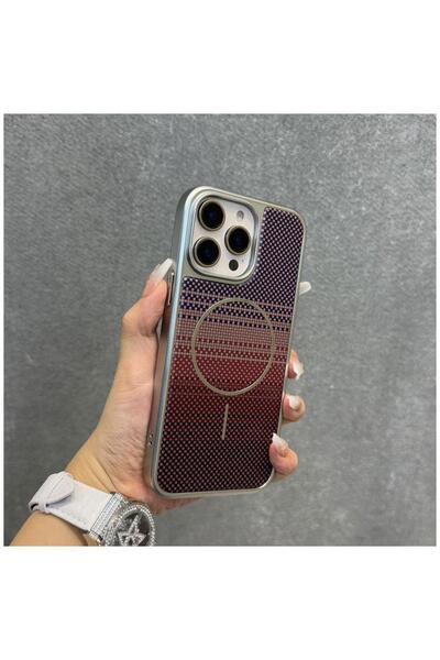 Zebana Apple iPhone 15 Pro Uyumlu Kılıf Velora Series Kılıf (Kablosuz Şarj) K...