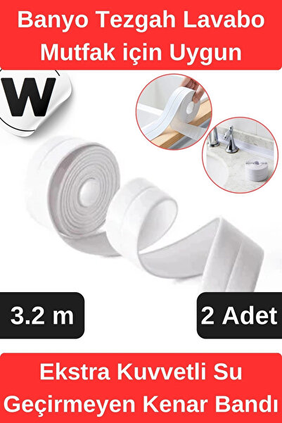 Wonara Premium Su Geçirmez Önleyici Yalıtım Küf Banyo Mutfak Lavabo Beyaz Ken...