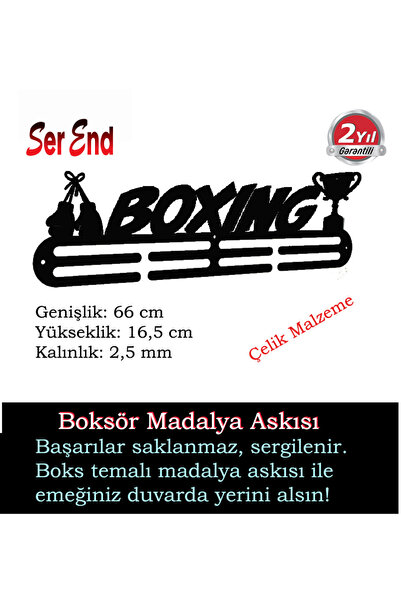 Serend BOKSÖR Madalya Askılığı, Madalya Askısı, Duvara Monte Madalya Tutucu, Ödül Duvar Askılığı