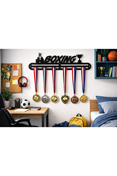Serend BOKSÖR Madalya Askılığı, Madalya Askısı, Duvara Monte Madalya Tutucu, ...