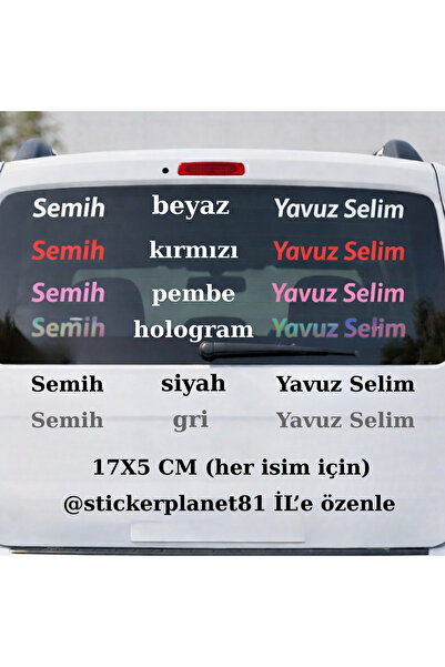 AlpiLeo Kişiye Özel 2 Adet Ad Soyad Sticker Çıkartma - Bisiklet, Kask, Laptop...