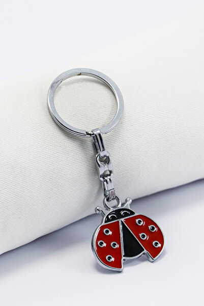 biuti Μεταλλικό μπρελόκ με φιγούρα κόκκινης πασχαλιάς, μπρελόκ δώρου