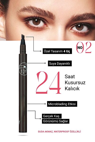 Sibelon Kaş Kalemi Doğal Görünüm Yeni Profosyonel Natural Kaş Dövme Kalemi Lo...