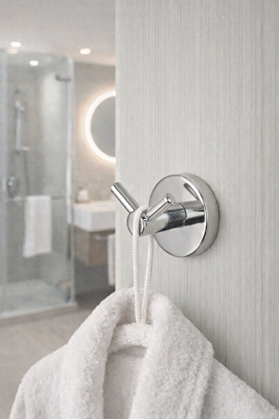 MultiStore Krom V Çatal Bornozluk Askısı