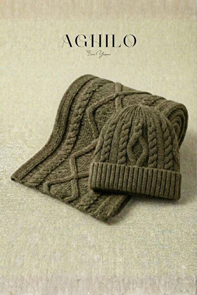 Aghilo Set de eșarfe și berete unisex cu model de pasarela