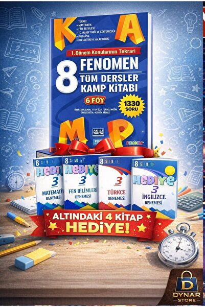 Fenomen Yayıncılık FENOMEN 8.SINIF KAMP KITABI TÜM DERSLER SORU BANKASI 1.DÖN...