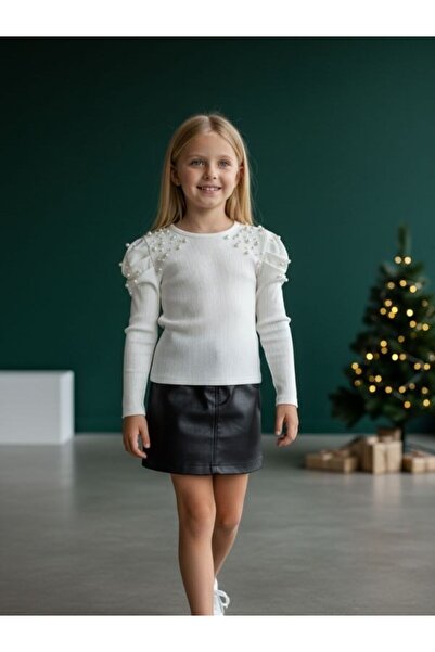 Zekids Блуза с перлена камизола за момиче