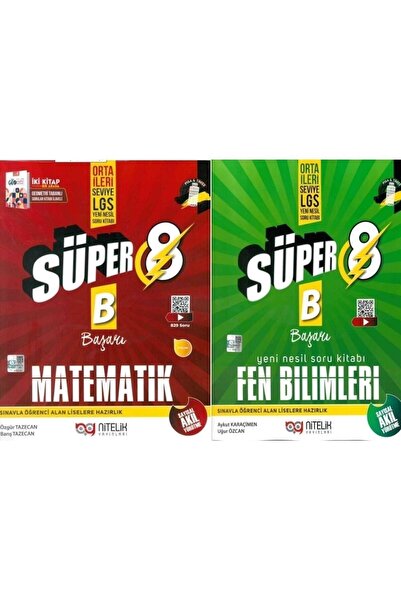 Nitelik Yayınları Süper 8 Matematik Ve Fen Bilgisi Soru Seti